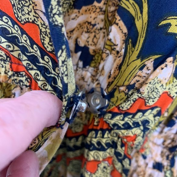 Panache Maxi length Faux Wrap‎ Dress with Snaps Size Medium - Picture 11 of 16